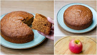 Whole Wheat Apple Cinnamon Cake  Eggless amp Without Oven  Apple Cake Recipe [upl. by Eetnahc]