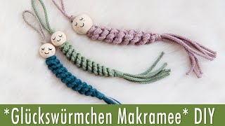 Glückswürmchen  MutmacherWürmchen  Sorgenwürmchen aus Makramee  DIY Anleitung [upl. by Juanne778]