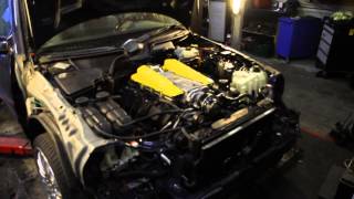 W210 E55 AMG Supercharged  first start after motor switch [upl. by Sucramel563]