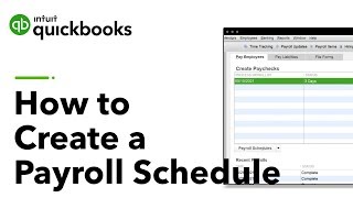 How to Create a Payroll Schedule in QuickBooks Desktop [upl. by Aibun259]