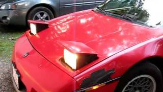 Pontiac Fiero popup headlight demonstration [upl. by Murage]