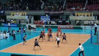 東亜 vs 高松工芸 春高バレー2017 2回戦より Japan volleyball [upl. by Enneiviv]