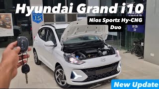 2024 Updated New Hyundai Grand i10 Nios Sportz 12 HyCNG Duo Review [upl. by Treb]