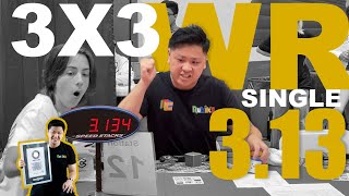 Fastest Rubiks cube 3x3 WR 313 sec WORLD RECORD [upl. by Oster921]