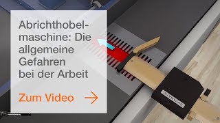 Abrichthobelmaschine Die allgemeine Gefahren bei der Arbeit [upl. by Ahsein]