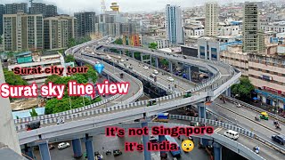 Surat city tour amp sky line view  Its not Singapore its India 😲 [upl. by Lind]