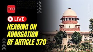 Supreme Court Article 370 LIVE Apex Court begins hearing on abrogation of Article 370 [upl. by Namdor]