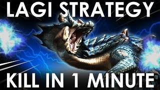 【MHGen】How to kill Lagiacrus in 1 min︱High Rank︱2P [upl. by Hogen]