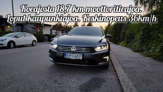 Volkswagen Passat Variant GTE 2017 akkutesti  sähköisen toimintamatkan testi [upl. by Adnovaj769]