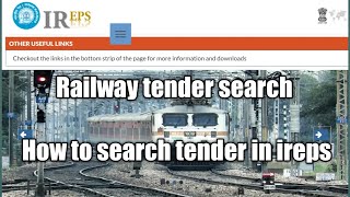 How to search tender in ireps [upl. by Roz]