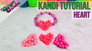 Heart  Kandi Tutorial  GingerCandE [upl. by Adiehsar958]