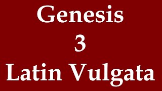 Latín Biblia Sacra Vulgata  Genesis 3 [upl. by Wiese]