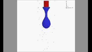 Dripping Simulation with Dissipative Particle Dynamics DPD [upl. by Sommer]