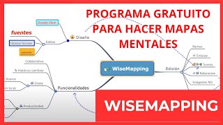 💥Tutorial de WiseMapping🔆🧠 Programa gratuito para hacer mapas mentales y conceptuales [upl. by Flint]