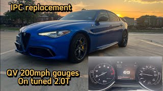 Giulia and Stelvio instrument panel cluster replacement install Quadrifoglio gauges on 20T [upl. by Jaquelyn]