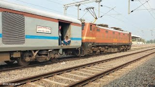 🔥 Bhagalpur Express and Pawan Express ☠️ bhayankar crossing [upl. by Nemzzaj50]