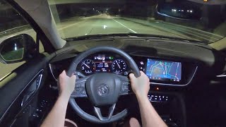 2021 Buick Envision Essence AWD  POV Night Drive Binaural Audio [upl. by Oaoj]