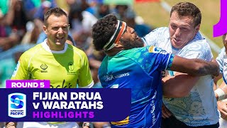 Fijian Drua v Waratahs Highlights  Round 5  Super Rugby Pacific 2024 [upl. by Mok]