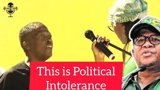 MK Member singing MK song in an ANC meeting  Political intolerance in South Africa [upl. by Ennagroeg]