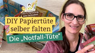 DIY Papiertüte BiomüllTüte selber falten  Ein schnelles FaltKörbchen für viele Gelegenheiten [upl. by Ramaj]