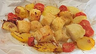 BACCALÀ CON PATATE E POMODORINI IN FRIGGITRICE AD ARIA [upl. by Luzader]