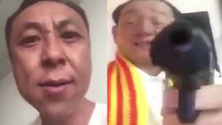 Angry Chinese Man Yells At Another Chinese Man With A Gun [upl. by Enelcaj19]