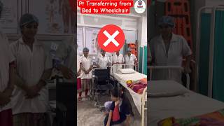 Patient Transferring from Bed to Wheelchair Demonstration  Health Sector youtubeshorts viral [upl. by Ahsya]