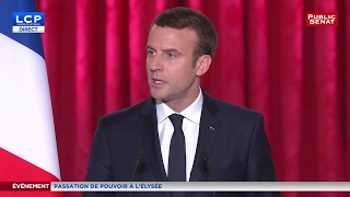 Premier discours dEmmanuel Macron en tant que Président de la République Française [upl. by Ahsinirt]