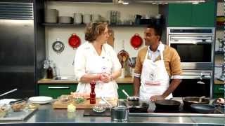 Cooking Squab with Chef Marcus Samuelsson and Ariane Daguin [upl. by Sheedy809]