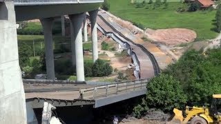 Sprengung Sinntalbrücke  A7 Bad Brückenau 22062013 HD  Kurzbildbericht Brückensprengung [upl. by Vargas]