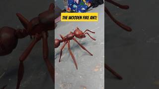 Carved from bloodwood woodartistry fireants insectslovers [upl. by Gabbey]