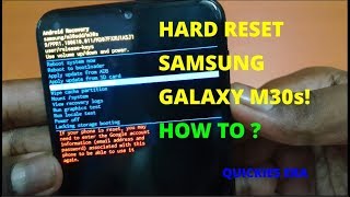 How to hard reset Samsung galaxy M30s Forget Password [upl. by Acireit]