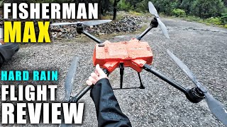 SwellPro FISHERMAN MAX FD2 Flight Test Review in HARD RAIN  Water Proof [upl. by Haneehs]