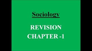 Sociology for UPSC  Revision  Socio Chapter 1  Paper 1  Lecture 52 [upl. by Orazio835]