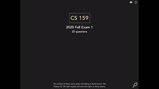 CS 159 2020 Fall E1 [upl. by Yblok]