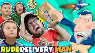 GRUMPY OLD MAILMAN gives FGTEEV Boys SPACESHIPS 🚀 New Game comes to Life [upl. by Joby]