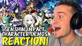 FIRST REACTION to All GENSHIN IMPACT Character Demos  Part 4 [upl. by Cassella486]