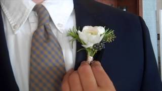 How to put on a boutonniere [upl. by Ecnav]