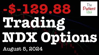 Trading NDX options live  August 5 2024 [upl. by Jillane]