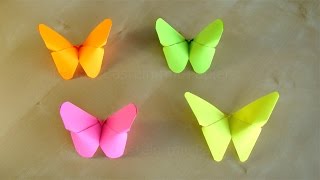 Basteln Origami Schmetterling falten mit Papier Leichte Deko selber machen 🦋 [upl. by Shute89]