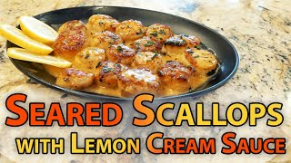 Seared Scallops with Lemon Cream Sauce  Chef Lorious [upl. by Ebony]