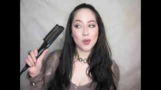 demo straightening comb review on ethnic hair Martino Cartier heat blade straightening comb [upl. by Grous800]