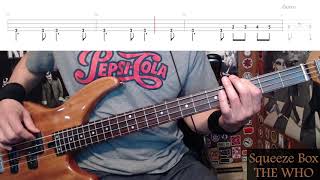 Squeeze Box by The Who  Bass Cover with Tabs PlayAlong [upl. by Benzel]