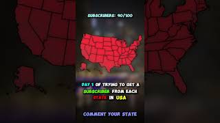 Day 1 of trying to get a subscriber from each state in USA shorts geography usa map mapping us [upl. by Ottie]