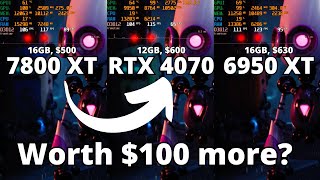 RX 7800XT vs RTX 4070 vs RX 6950 XT In the newest games Starfield Unreal Engine 5 and More [upl. by Annail]