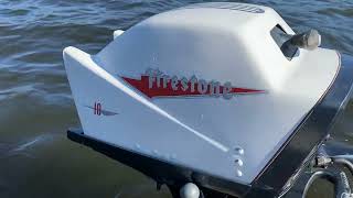 1958 Firestone 10hp by Scott Atwater antique outboard AOMCI [upl. by Schnapp]