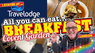 I stayed at Travelodge COVENT GARDEN LONDON and had the ALL YOU CAN EAT BREAKFAST [upl. by Nileve]