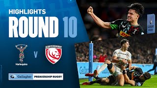 Harlequins v Gloucester  HIGHLIGHTS  9 Try Twickenham Showstopper  Gallagher Premiership 202324 [upl. by Sylera]