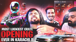 MOST LUCKIEST CRATE OPENING EVER IN KARACHI  PUBG MOBILE  FM RADIO GAMING [upl. by Acinod819]