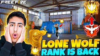 Lone Wolf Rank Is Back😍😱100 Stars Bronze To Grandmother Free Fire India [upl. by Trab]